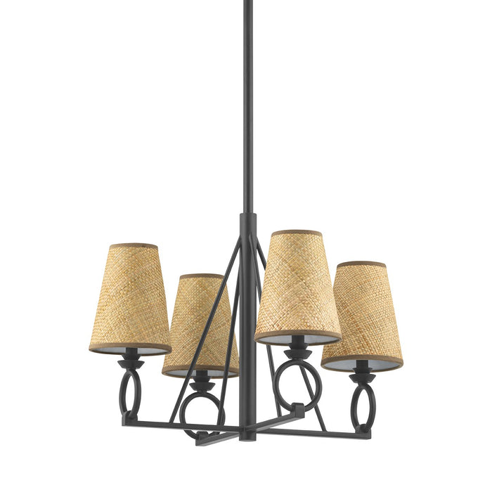 Hudson Valley 1724-AI Four Light Chandelier, Aged Iron