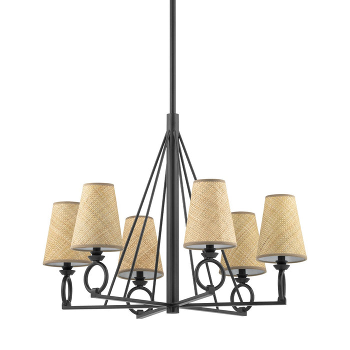 Hudson Valley 1733-AI Six Light Chandelier, Aged Iron