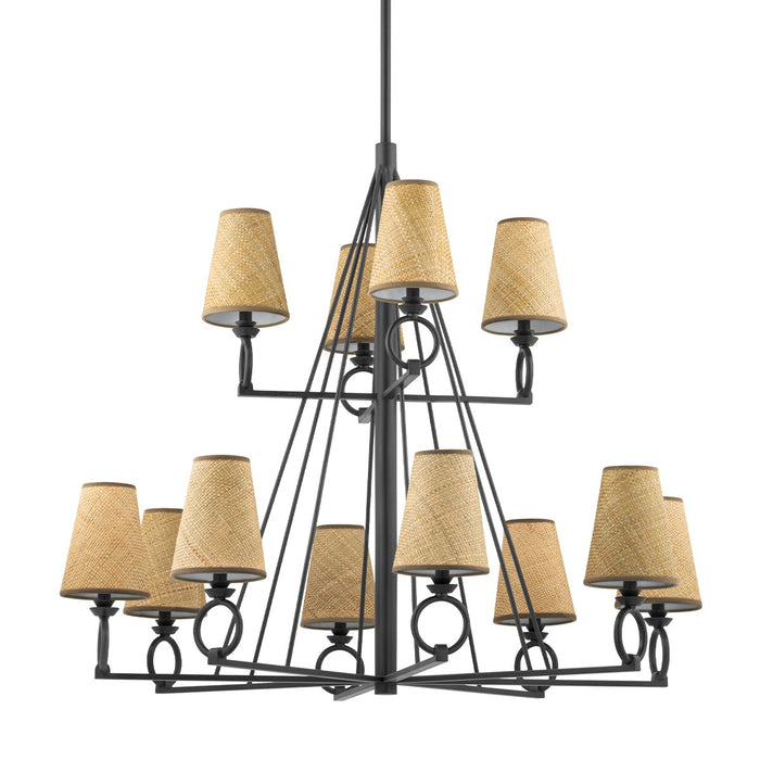 Hudson Valley 1744-AI 12 Light Chandelier, Aged Iron