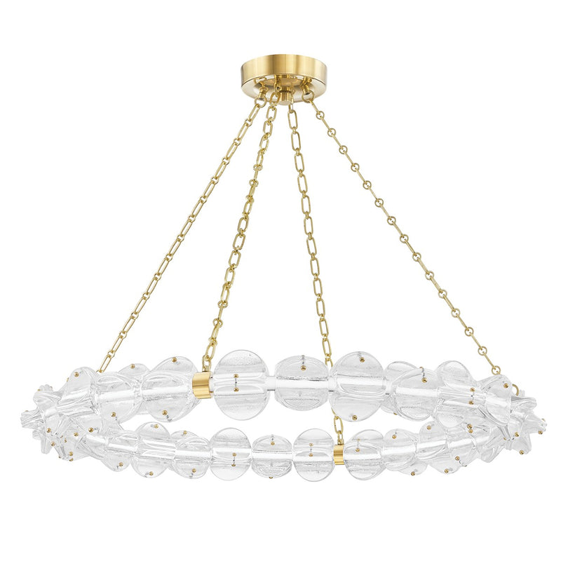 Hudson Valley 1938-AGB LED Chandelier, Aged Brass