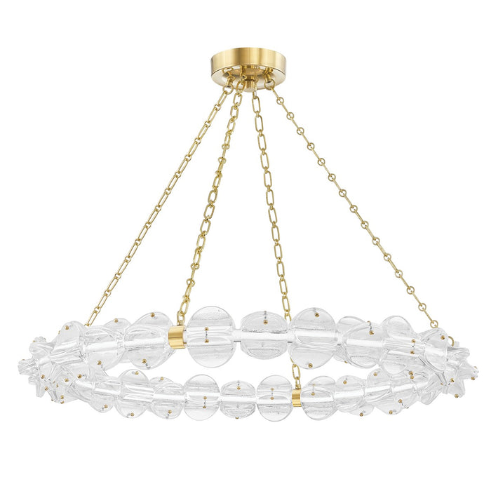 Hudson Valley 1938-AGB LED Chandelier, Aged Brass