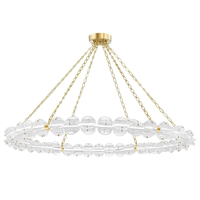 Hudson Valley 1955-AGB LED Chandelier, Aged Brass