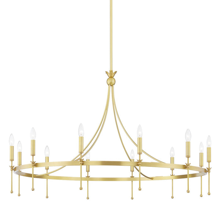 Hudson Valley 4351-AGB 12 Light Chandelier, Aged Brass