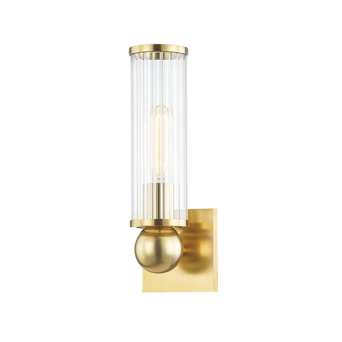 Hudson Valley 5271-AGB One Light Wall Sconce, Aged Brass