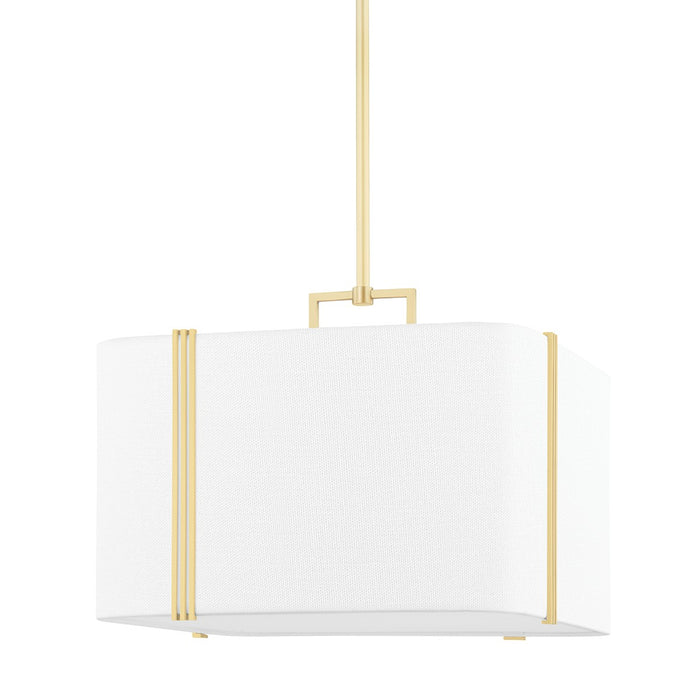 Hudson Valley 5420-AGB Four Light Pendant, Aged Brass
