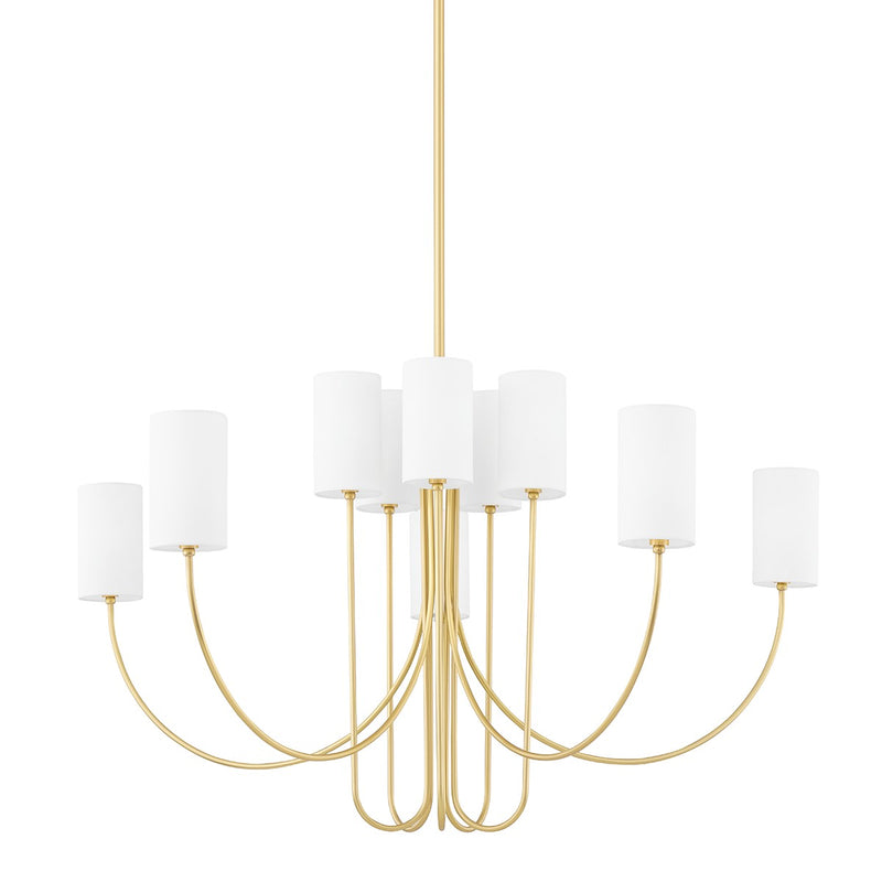 Hudson Valley 6848-AGB Ten Light Chandelier, Aged Brass