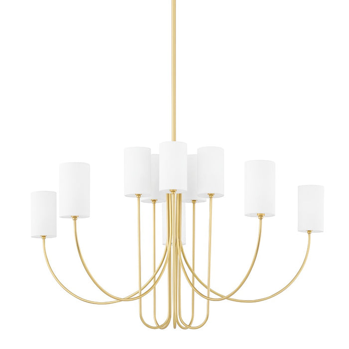 Hudson Valley 6848-AGB Ten Light Chandelier, Aged Brass