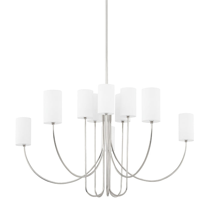 Hudson Valley 6848-PN Ten Light Chandelier, Polished Nickel