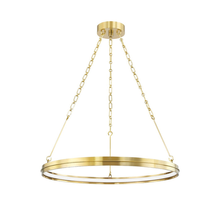 Hudson Valley 7128-AGB LED Chandelier, Aged Brass