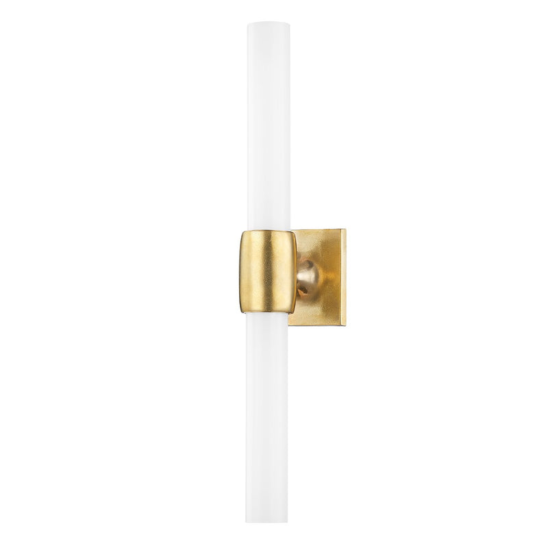 Hudson Valley 7332-AGB Two Light Wall Sconce, Aged Brass