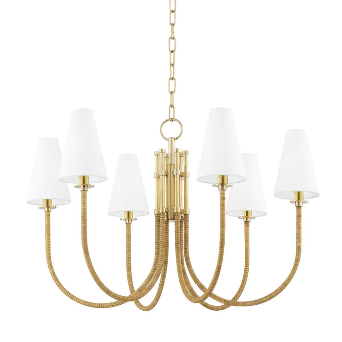 Hudson Valley 8732-AGB LED Chandelier, Aged Brass