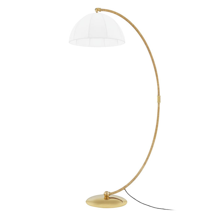 Hudson Valley L1668-AGB One Light Floor Lamp, Aged Brass