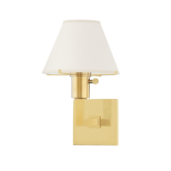 Hudson Valley MDS130-AGB One Light Wall Sconce, Aged Brass