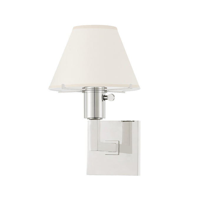 Hudson Valley MDS130-PN One Light Wall Sconce, Polished Nickel