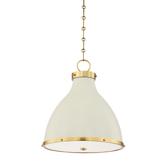 Hudson Valley MDS361-AGB/OW Two Light Pendant, Aged Brass/Off White