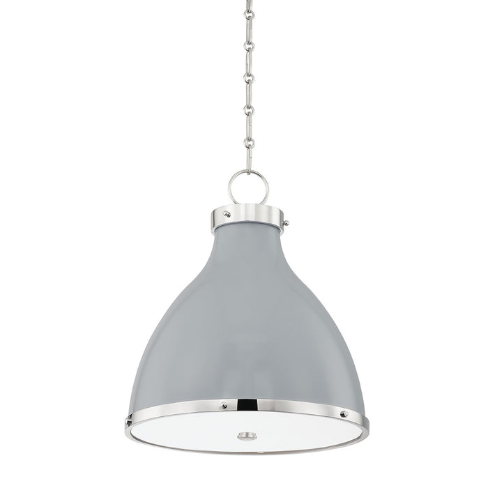 Hudson Valley MDS361-PN/PG Two Light Pendant, Polished Nickel/Parma Gray Combo