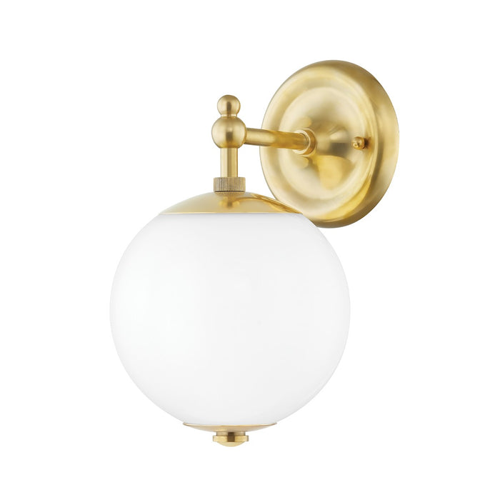 Hudson Valley MDS702-AGB One Light Wall Sconce, Aged Brass