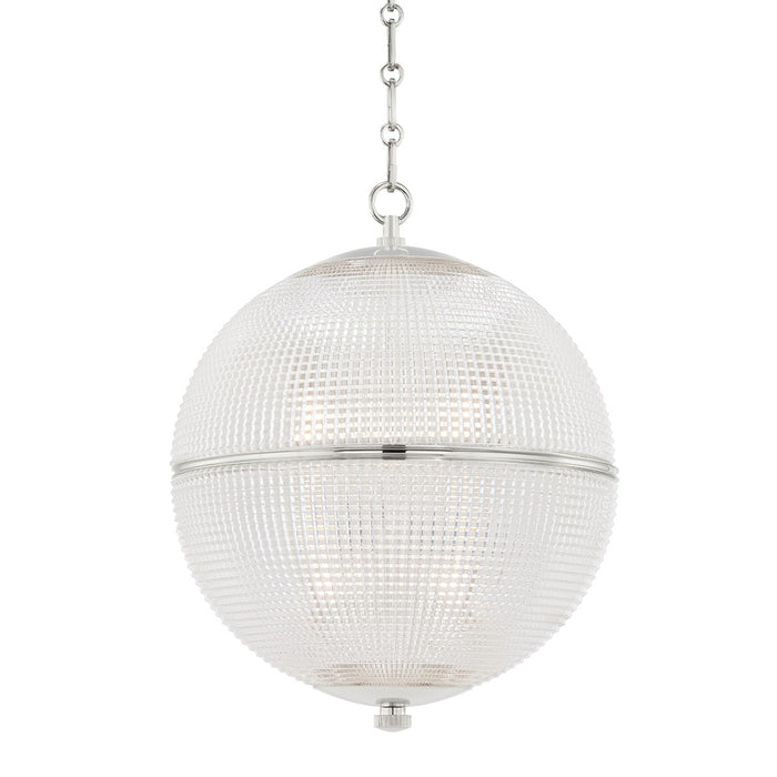 Hudson Valley MDS801-PN One Light Pendant, Polished Nickel