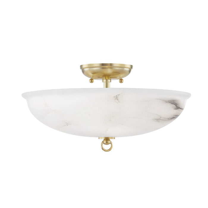 Hudson Valley MDS810-AGB LED Semi Flush Mount, Aged Brass