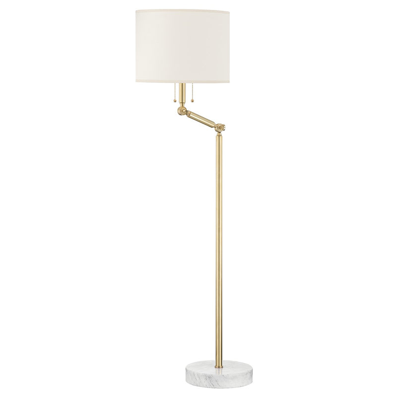 Hudson Valley MDSL151-AGB Two Light Floor Lamp, Aged Brass