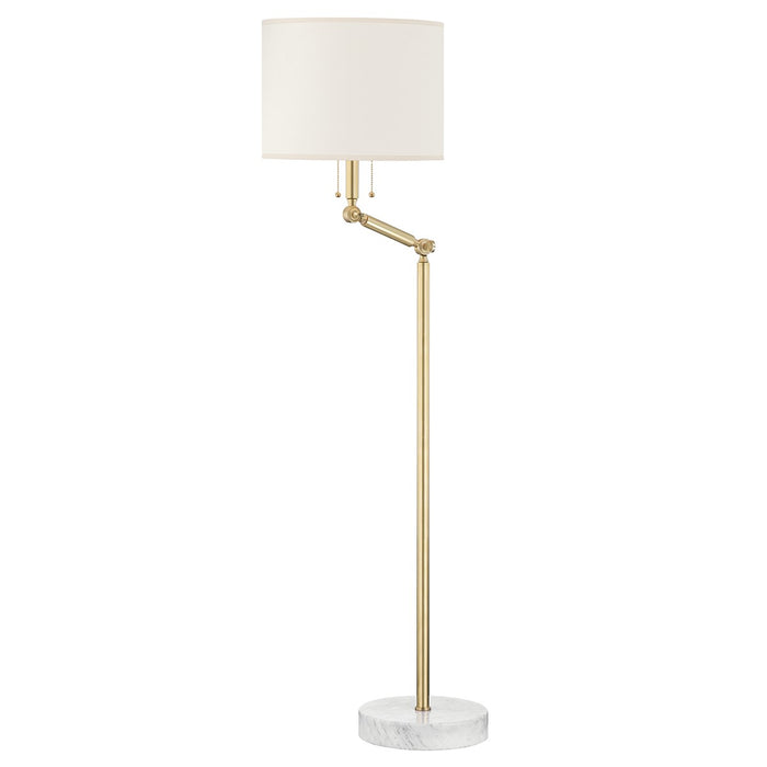 Hudson Valley MDSL151-AGB Two Light Floor Lamp, Aged Brass