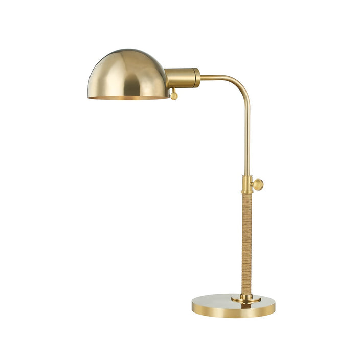 Hudson Valley MDSL520-AGB One Light Table Lamp, Aged Brass