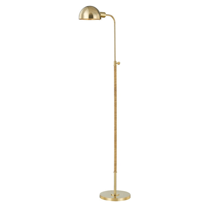 Hudson Valley MDSL521-AGB One Light Floor Lamp, Aged Brass