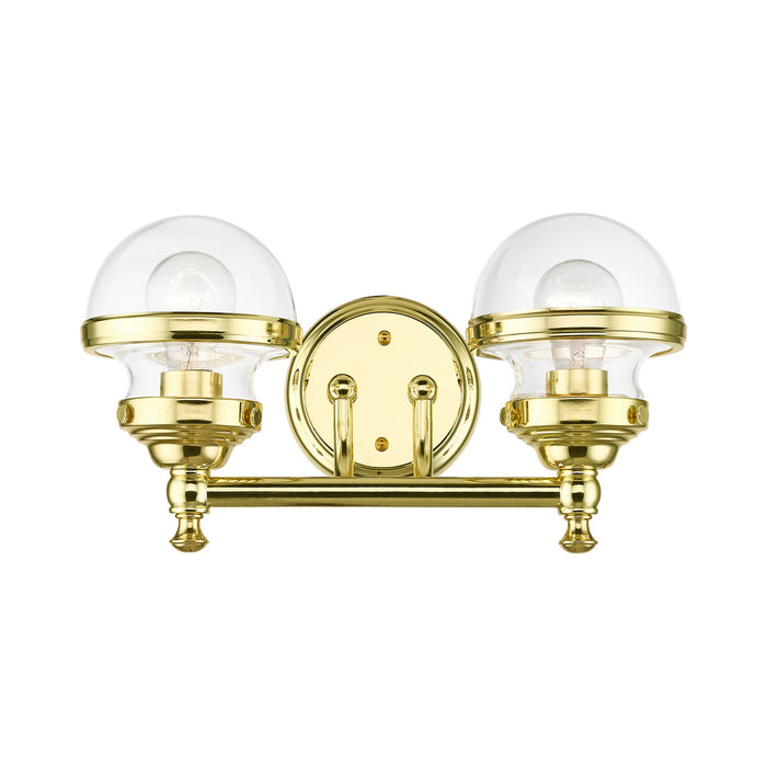 Livex Lighting 17412-02 Two Light Vanity, Polished Brass