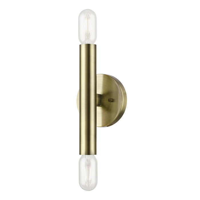 Livex Lighting 51132-01 Two Light Wall Sconce, Antique Brass