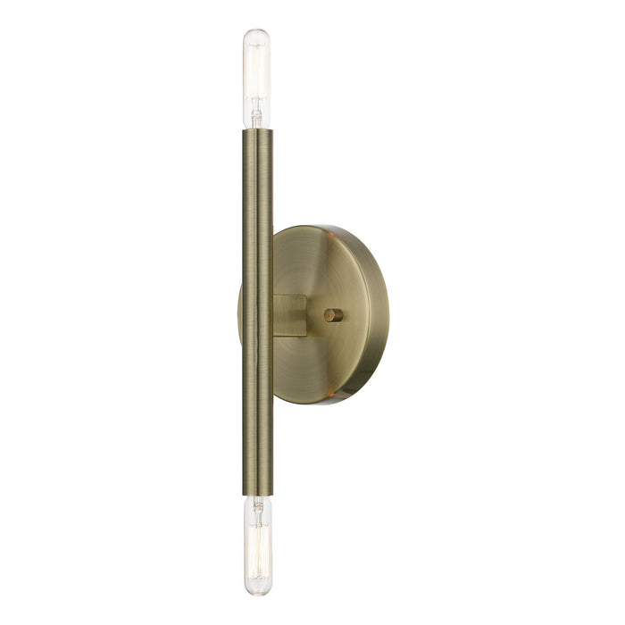 Livex Lighting 51172-01 Two Light Wall Sconce, Antique Brass