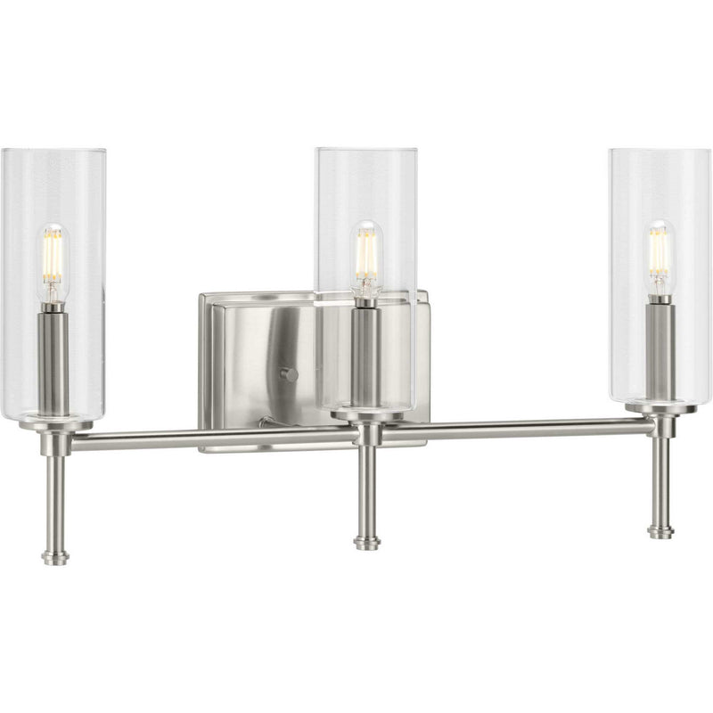 Progress Lighting P300358-009 Three Light Bath Bracket, Brushed Nickel