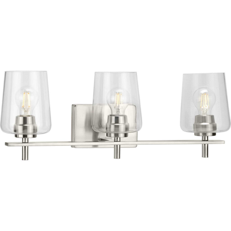 Progress Lighting P300362-009 Three Light Bath Bracket, Brushed Nickel