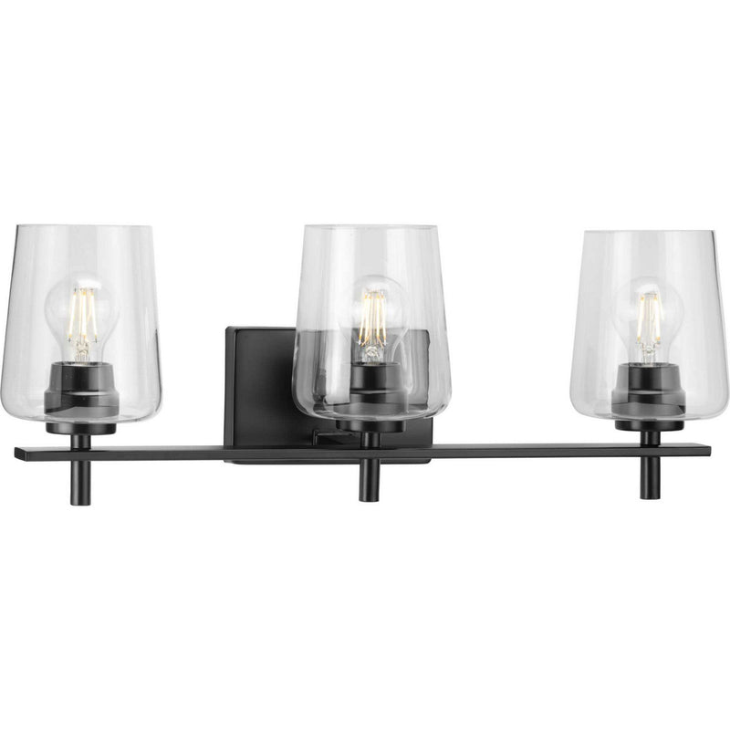 Progress Lighting P300362-31M Three Light Bath Bracket, Matte Black