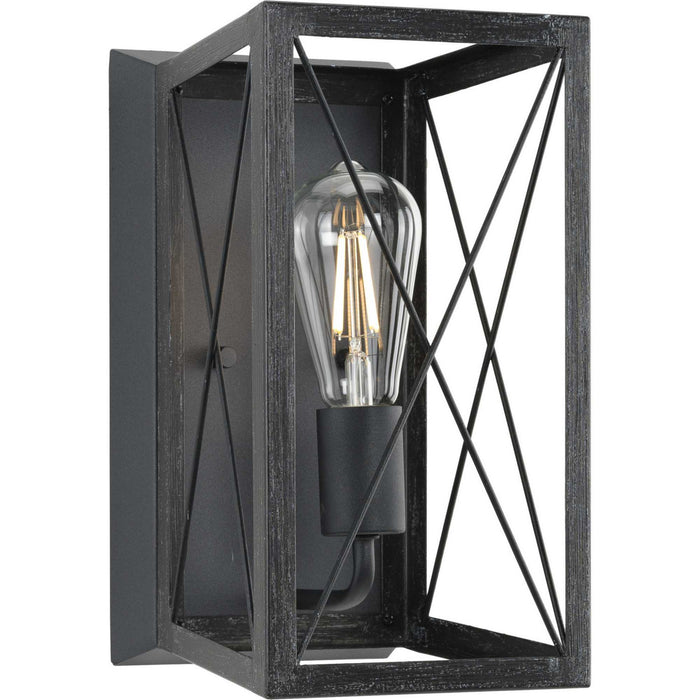 Progress Lighting P710012-031 One Light Wall Sconce, Textured Black