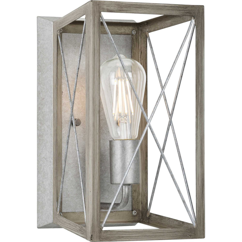 Progress Lighting P710012-141 One Light Wall Sconce, Galvanized Finish