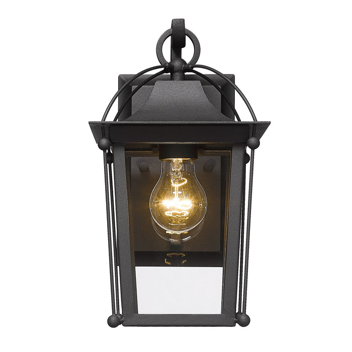 Golden 4305-OWL NB-CLR Three Light Outdoor Wall Sconce, Natural Black
