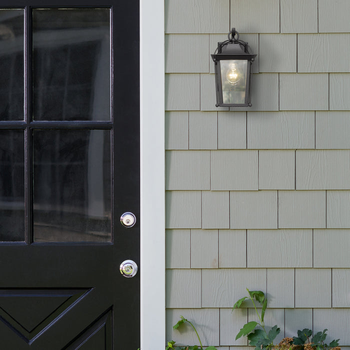 Golden 4305-OWL NB-CLR Three Light Outdoor Wall Sconce, Natural Black