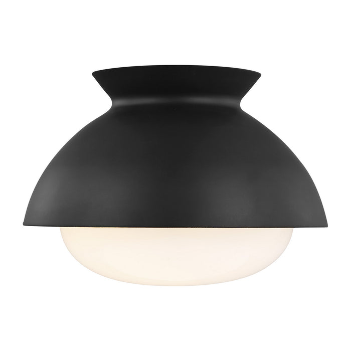 Visual Comfort Studio AEF1001MBK One Light Flush Mount, Midnight Black