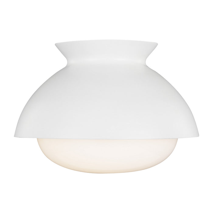 Visual Comfort Studio AEF1001MWT One Light Flush Mount, Matte White