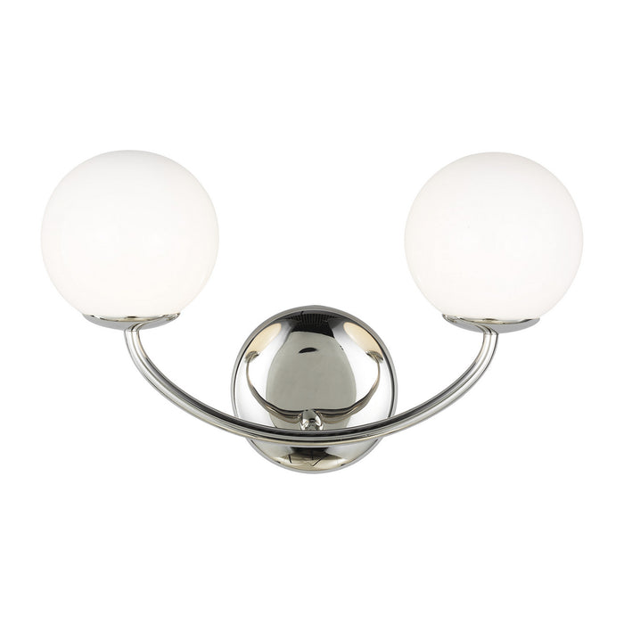 Visual Comfort Studio AEV1012PN Two Light Vanity, Polished Nickel