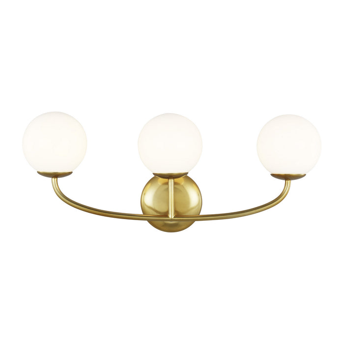 Visual Comfort Studio AEV1013BBS Three Light Vanity, Burnished Brass