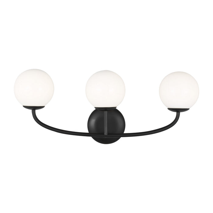 Visual Comfort Studio AEV1013MBK Three Light Vanity, Midnight Black
