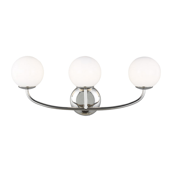 Visual Comfort Studio AEV1013PN Three Light Vanity, Polished Nickel