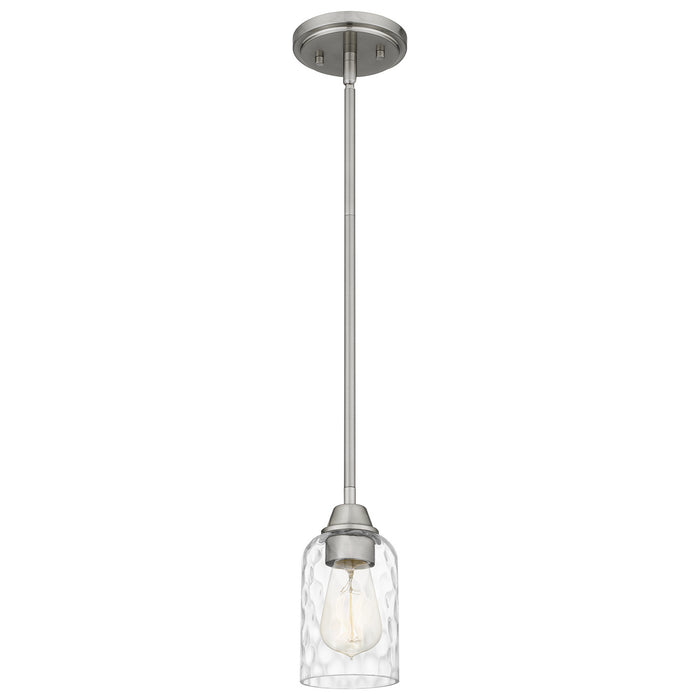 Quoizel ACA1504BN One Light Mini Pendant, Brushed Nickel