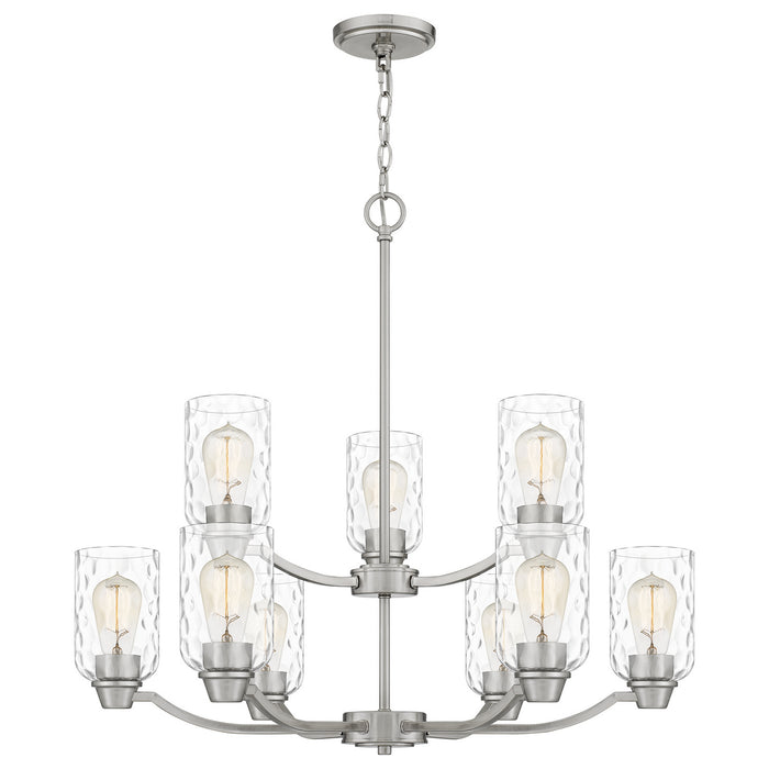 Quoizel ACA5029BN Nine Light Chandelier, Brushed Nickel
