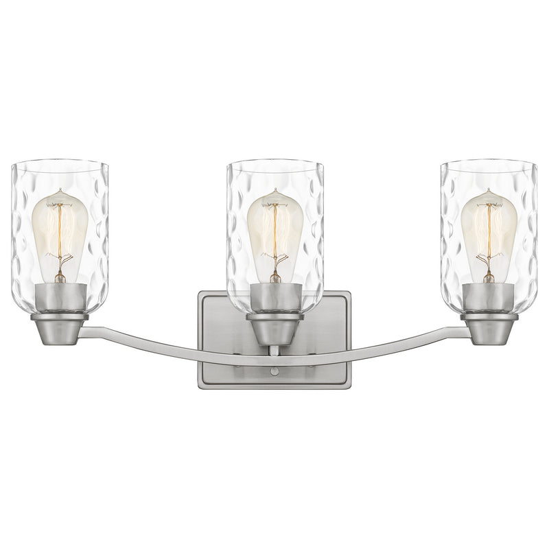 Quoizel ACA8623BN Three Light Bath, Brushed Nickel