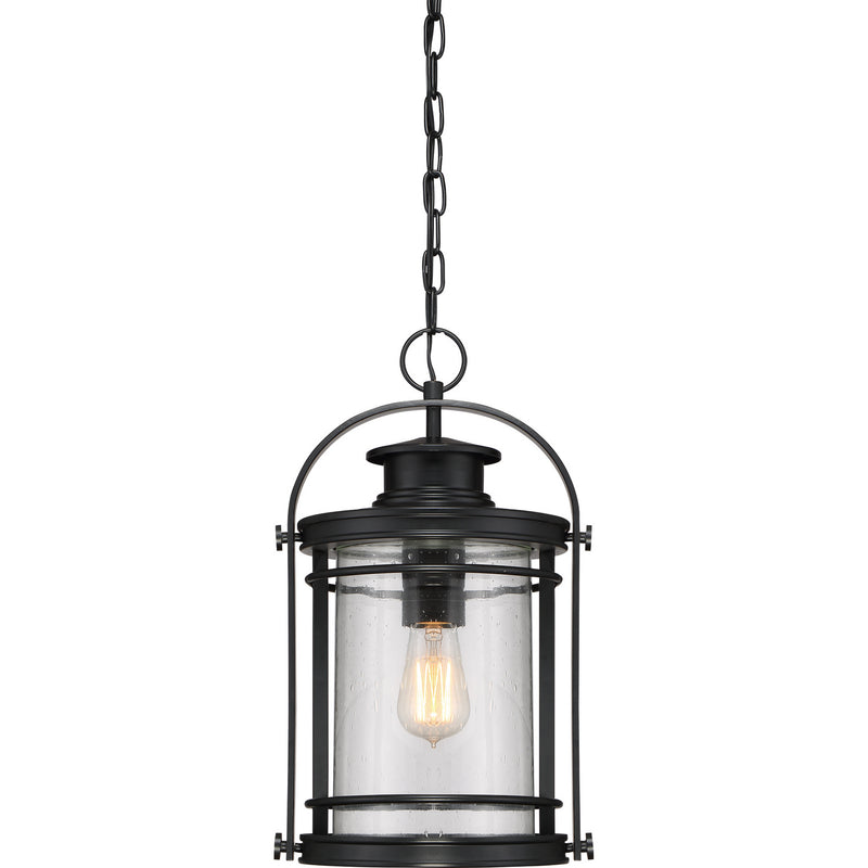 Quoizel BKR1510K One Light Mini Pendant, Mystic Black