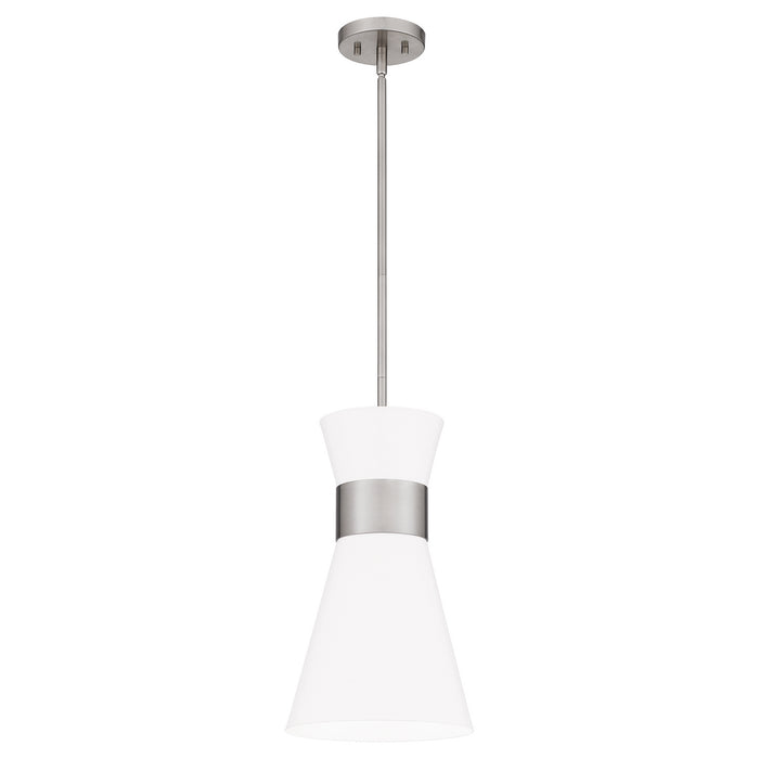 Quoizel FMT1512BN One Light Mini Pendant, Brushed Nickel