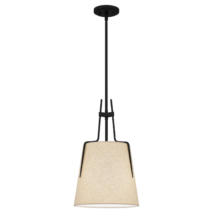 Quoizel LOA1512MBK One Light Mini Pendant, Matte Black