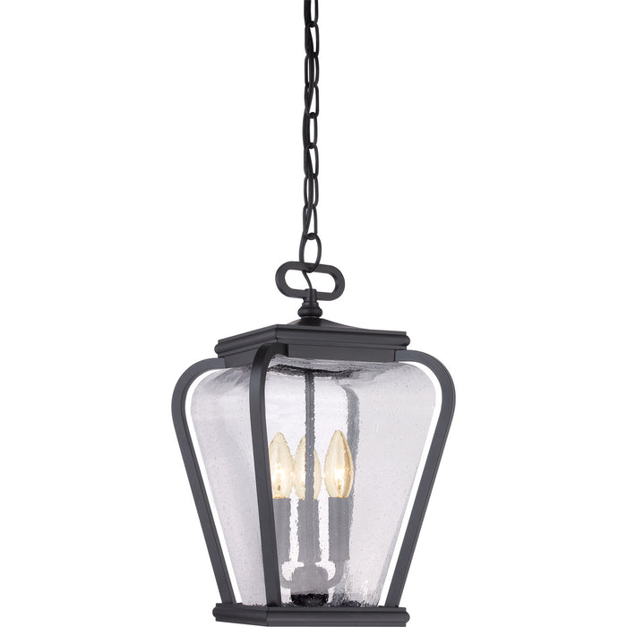 Quoizel PRV1509K Three Light Pendant, Mystic Black